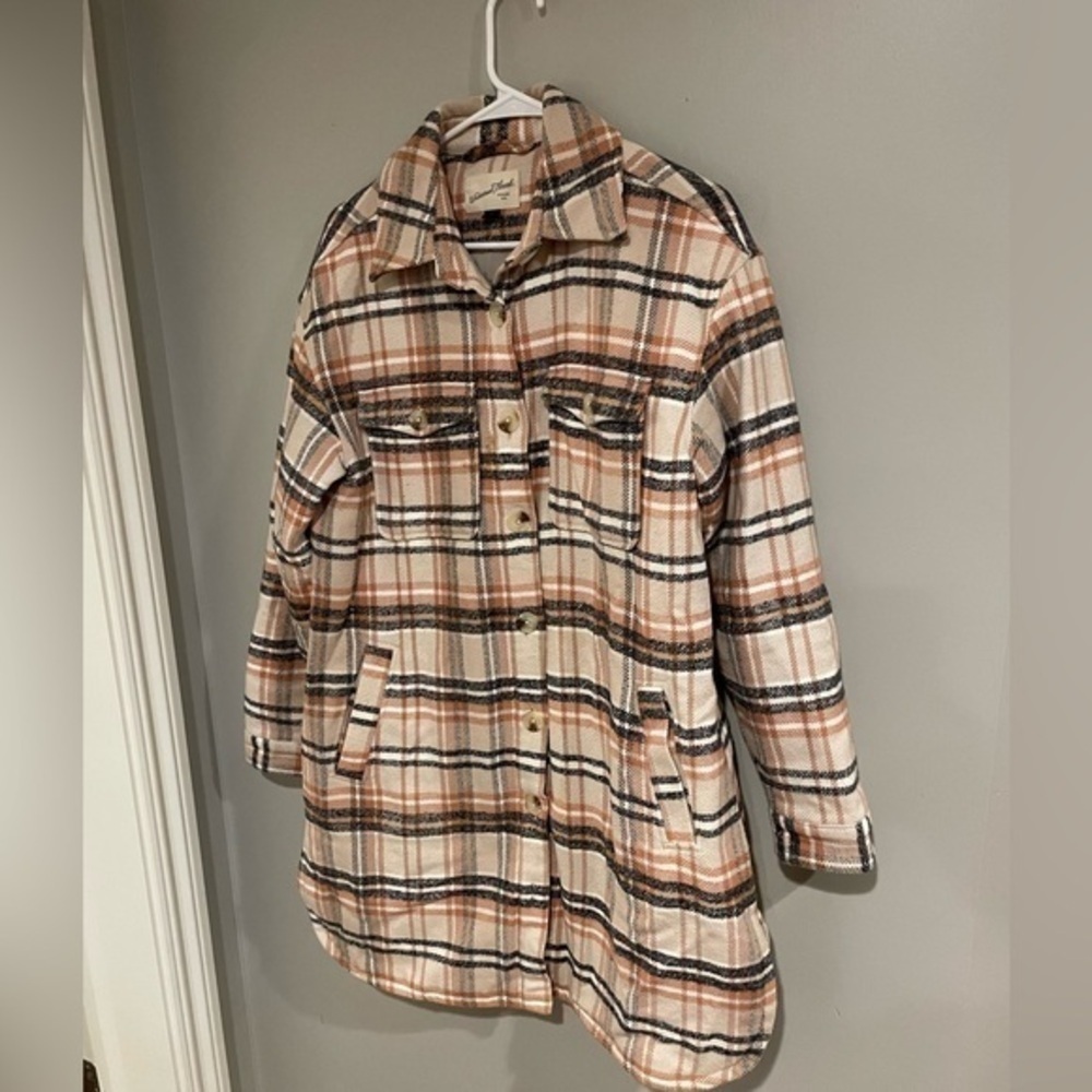 Universal Thread long plaid jacket , size small